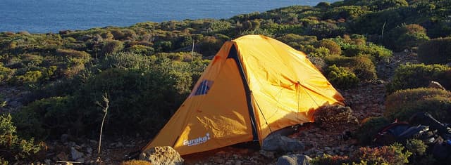 yellow tent on tundra