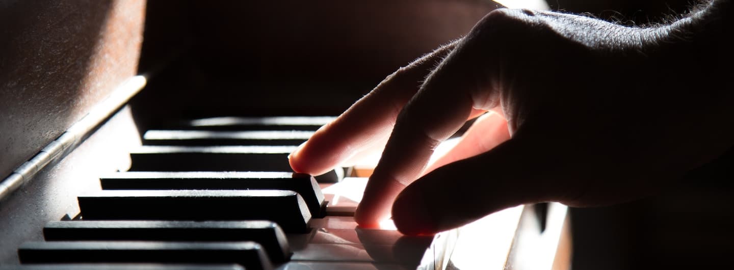 Hands on laptop keyboard